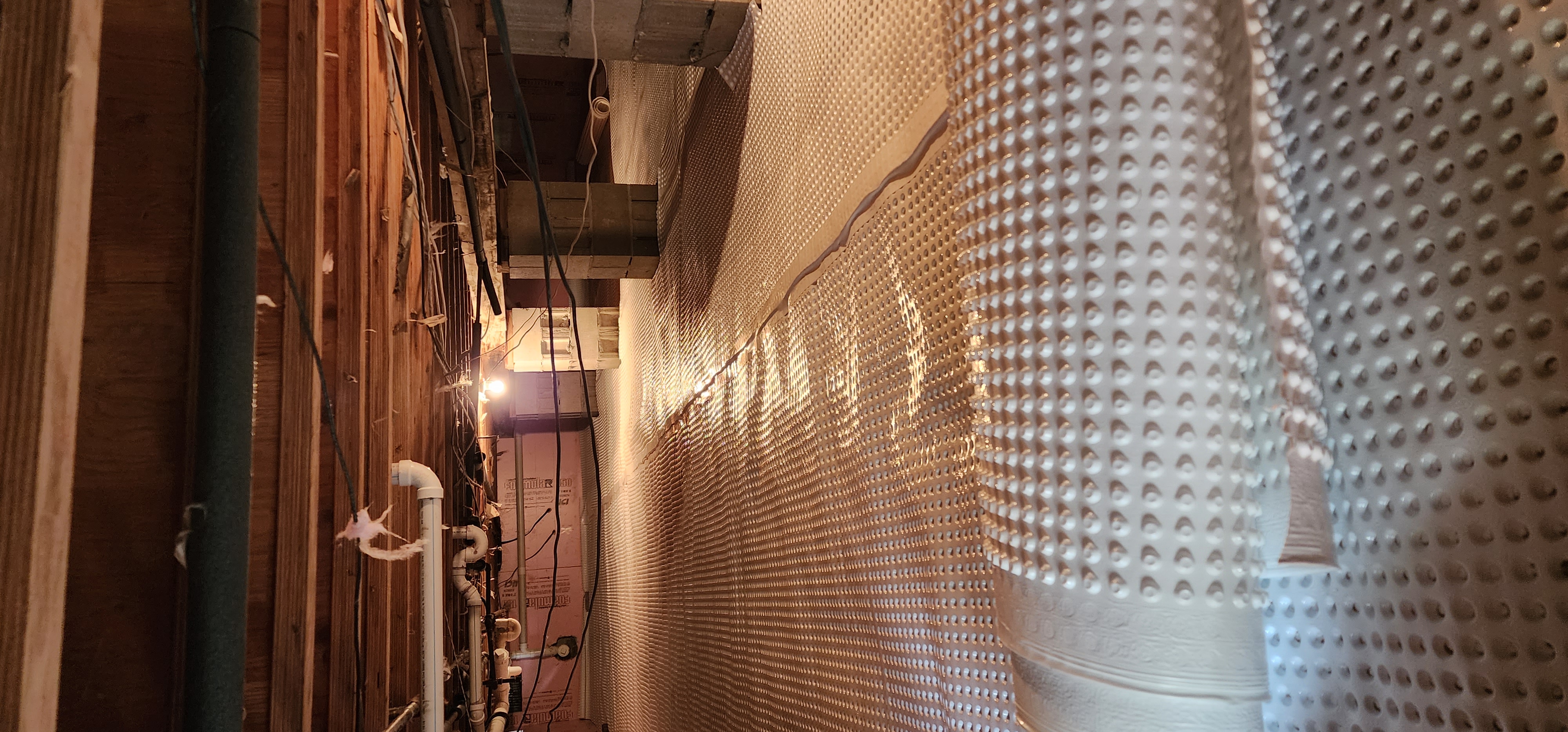 Crawlspace encapsulation process in a Thompsonville, Michigan home.