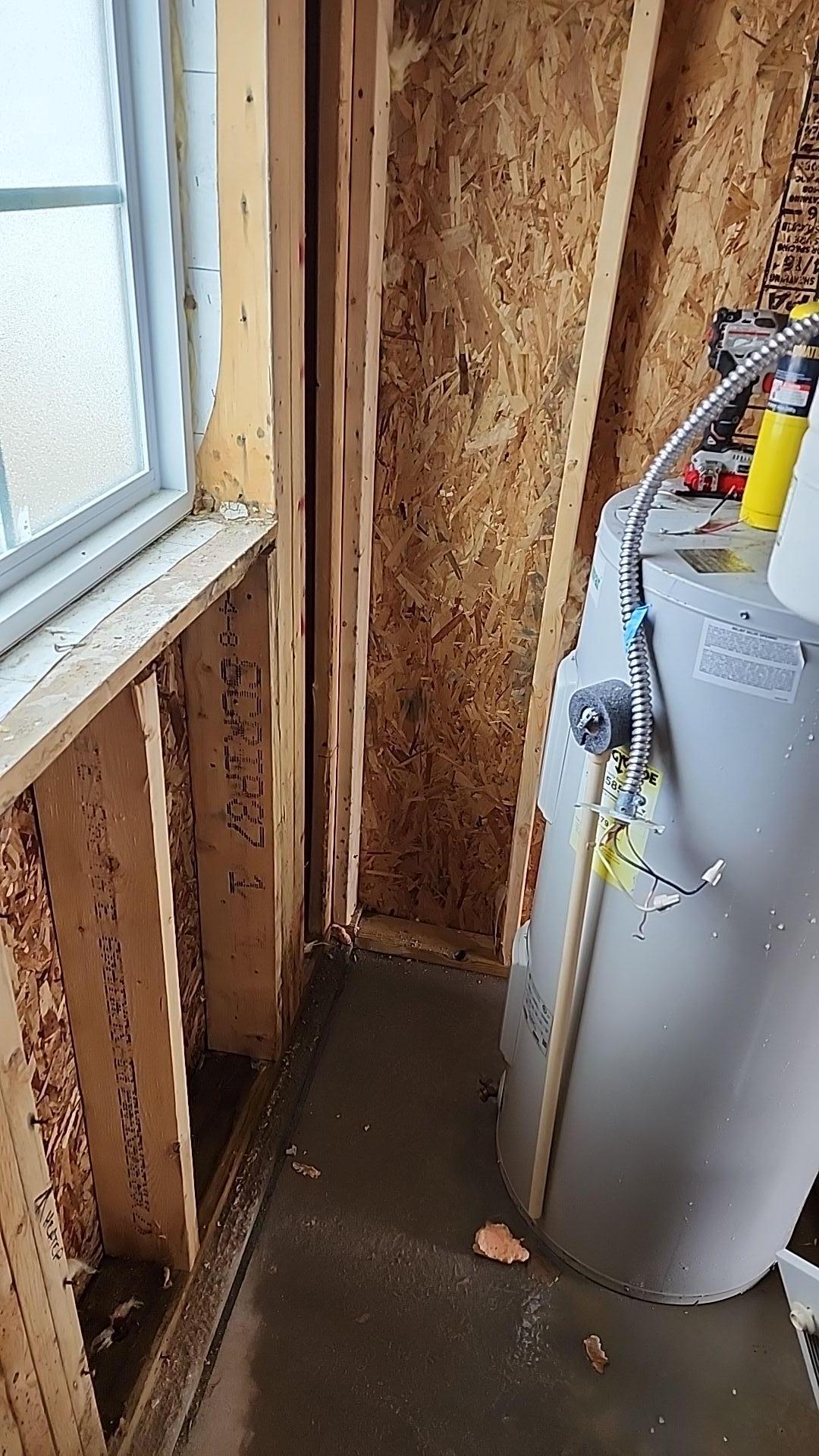 Mold growth on wall in a Mears, Michigan home